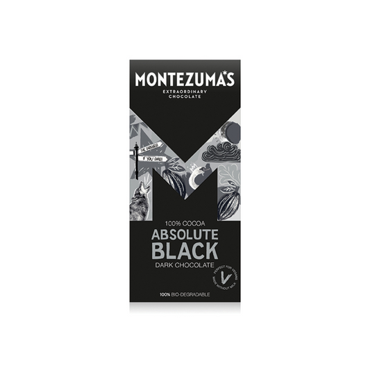 Montezuma's Absolute Black Dark Chocolate 100% Cocoa Bar