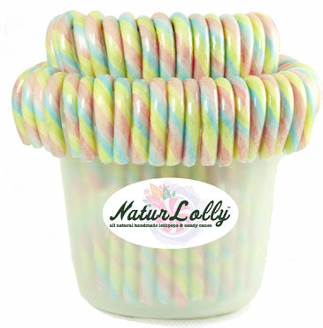 Naturlolly Tutti Fruiti Pastel Candy Cane 28G