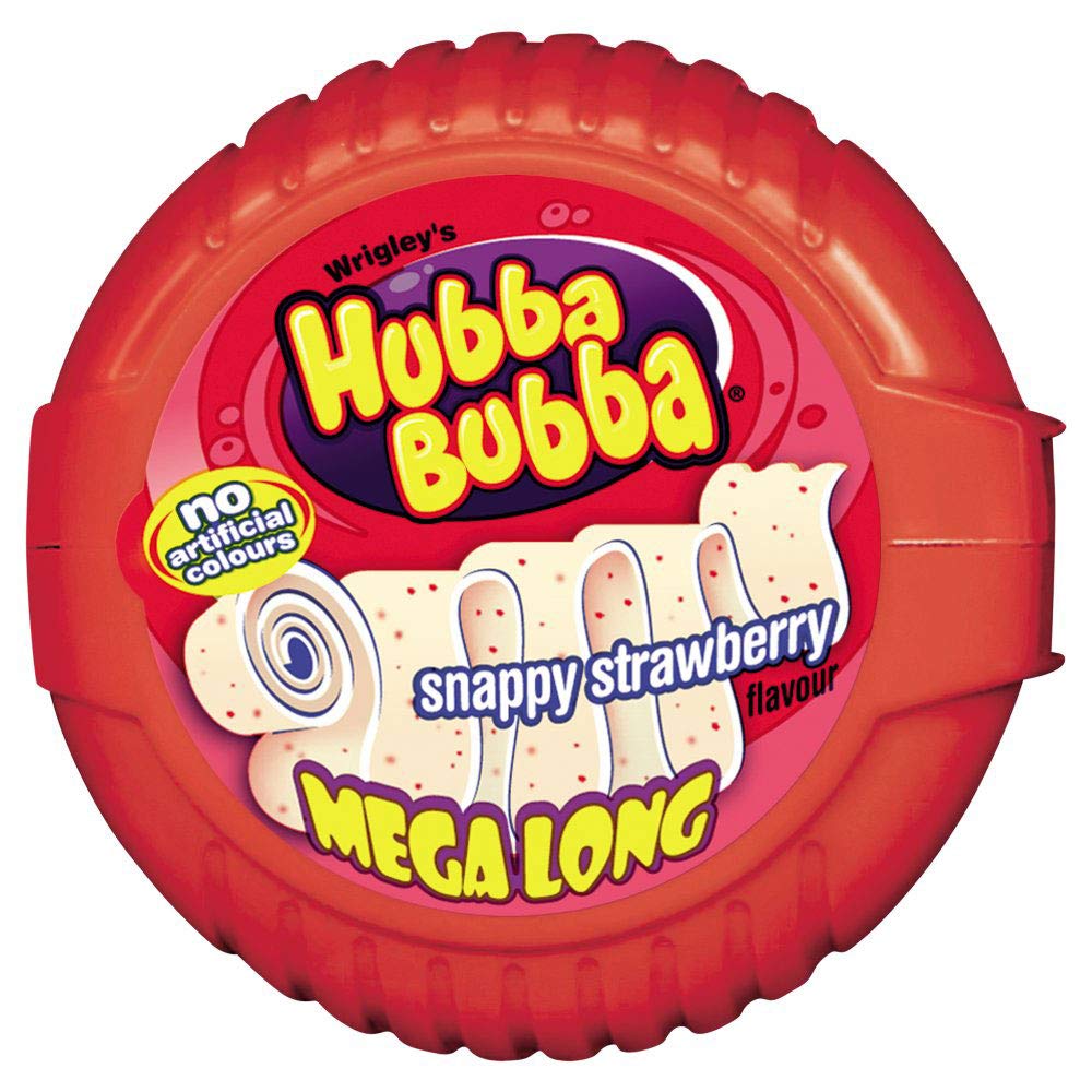 Hubba Bubba Strawberry Mega Long Tape 56g