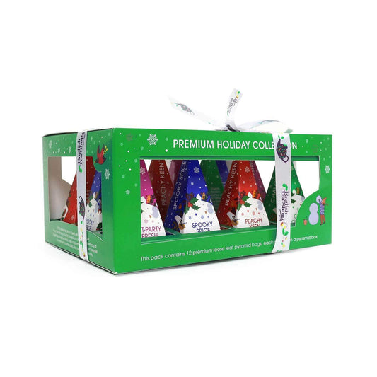 Organic Holiday Green Prism-12 Pyramid Tea Bags (4 flavours)