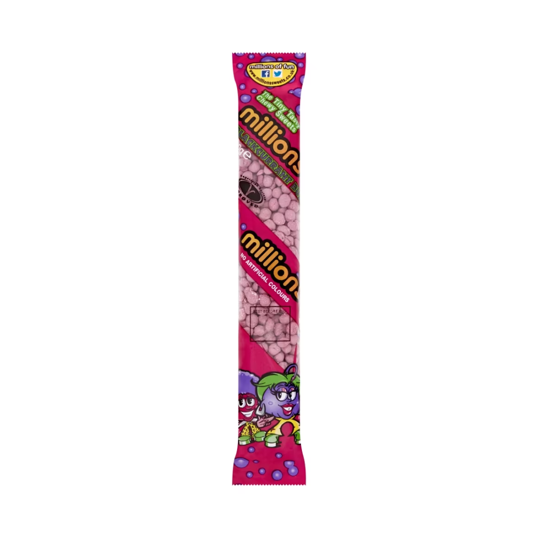 Millions Blackcurrant Tubes 60g