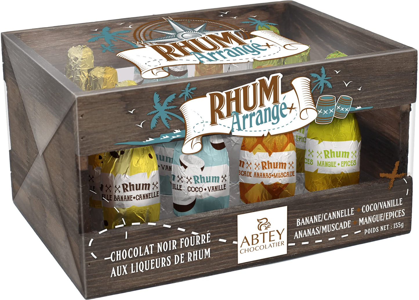 Crate Of 12 Rum Liqueur Bottles Rhum 155G (12Pcs)