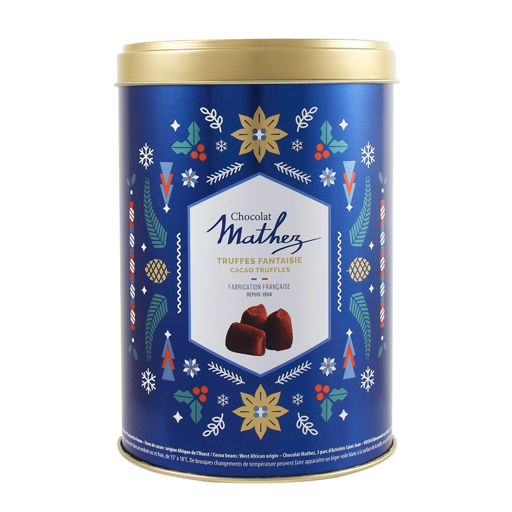 Gift Tin of Festive French Truffles 500g