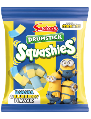 Swizzels Drumstick Minions Banana & Blueberry Squashies 120g