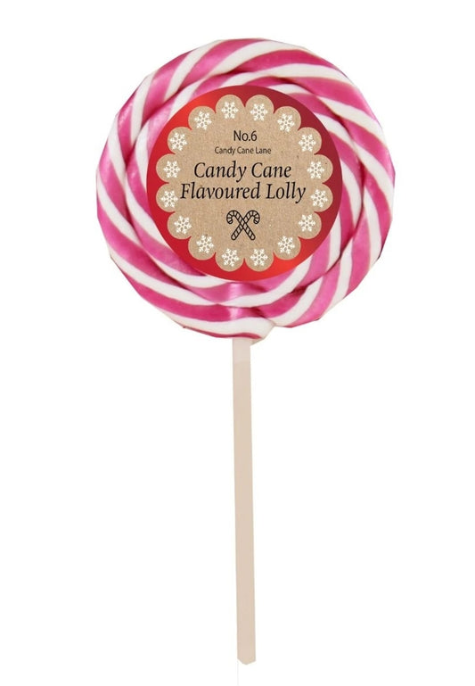 Candy Cane Red & White Spiral Lolly 55G