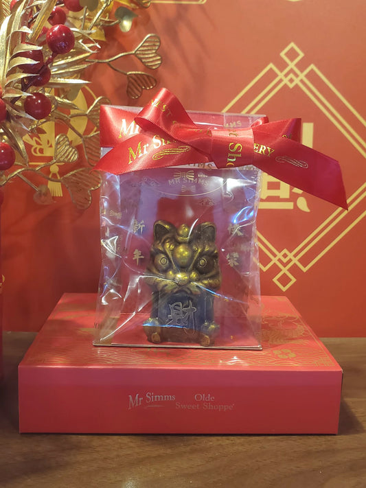 Handcrafted Fortune Lions (財) Chocolate Figure