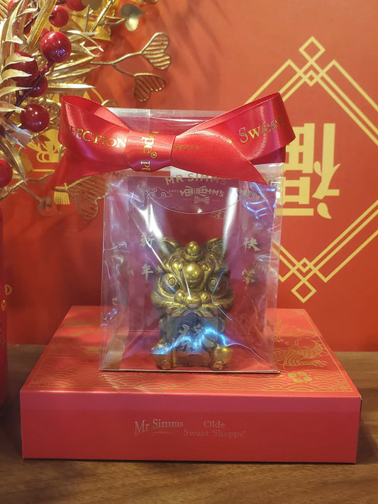 Handcrafted Fortune Lions (發) Chocolate Figure