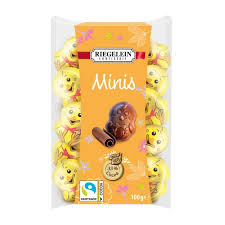 Mini Solid Chocolate Chicks in Acetate Box 100g